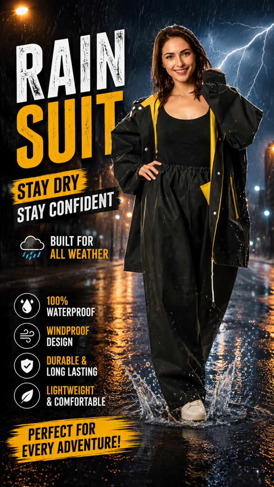 Worker maintaining natural rubber rainwear to prevent damage and improve waterproof performance.