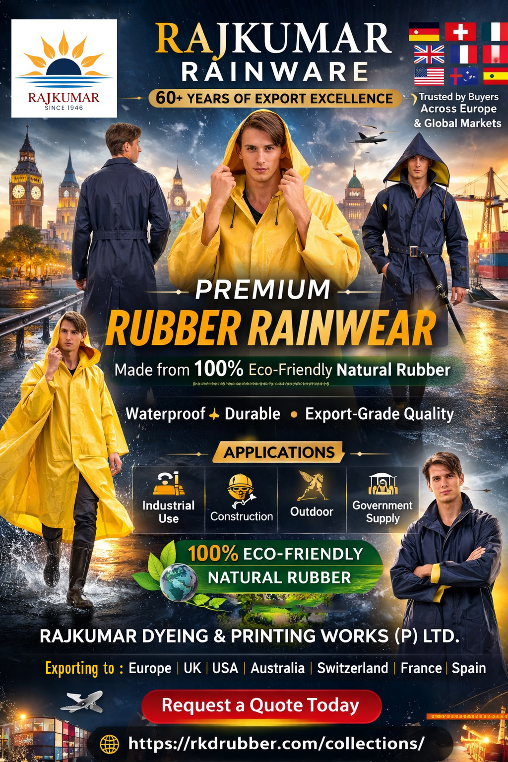 Common mistakes that damage natural rubber rainwear and how to maintain waterproof performance